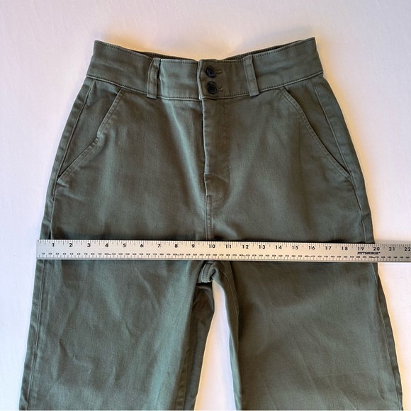 Everlane Organic Wide Leg Utility Pant Size 6 Khaki Olive Green - Picture 11 of 16